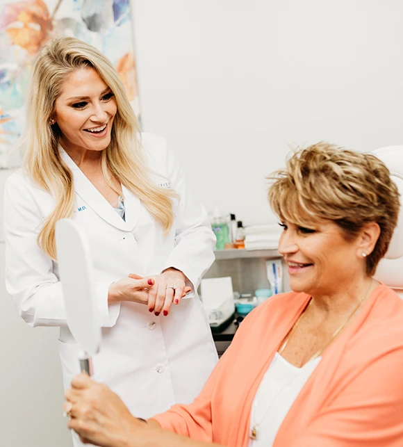 Patient looking relaxed and confident after treatment experience