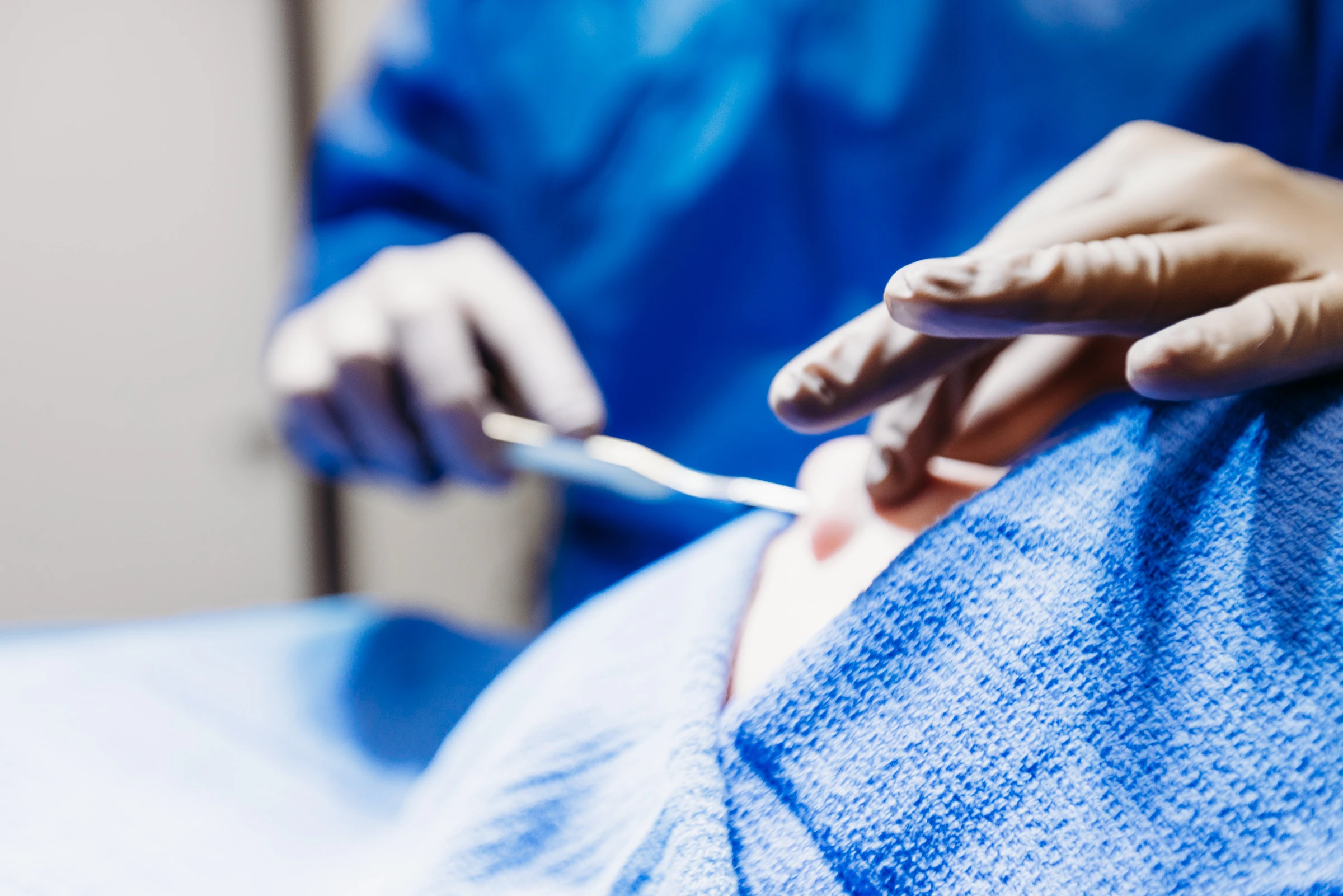 Patient in Surgery for Crooked Nose Treatment